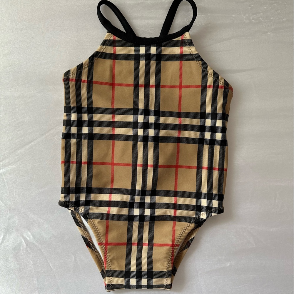 Burberry Crina Check One-Piece Swimsuit (Baby)